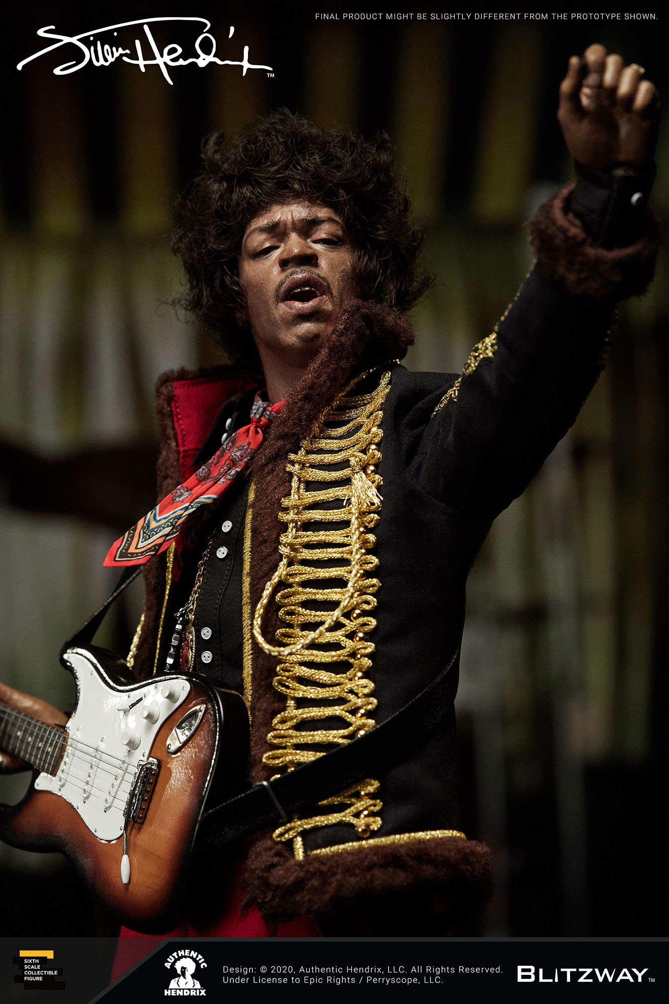 Blitzway Jimi Hendrix Sixth Scale Figure with Bonus Hat